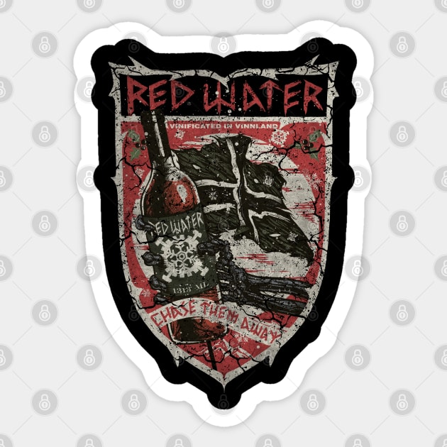 RED WATER Sticker by joeyjamesartworx